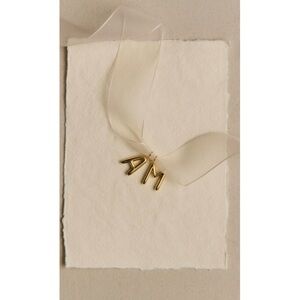 Sezane | Gold Initial Pendant Louison Charm ~ J